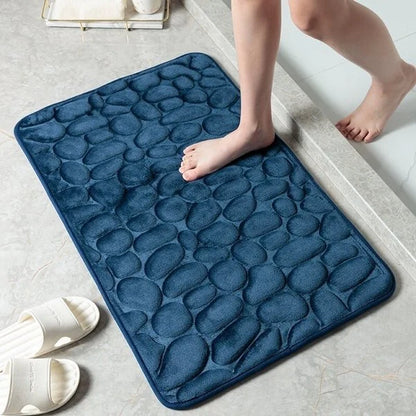 💥Hot Sale 48% OFF💥Cobblestone Embossed Bathroom Bath Mat
