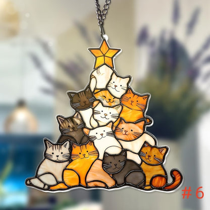 🔥🔥LAST DAY BIG SALE--Acrylic Cat Tree Suncatcher Ornament
