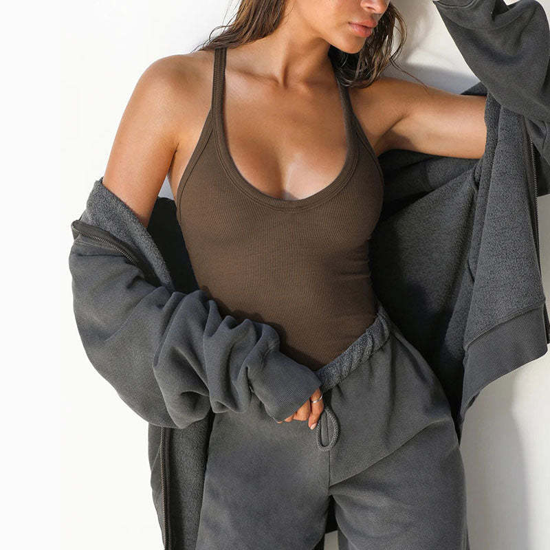 🔥Hot Sale 50% OFF🔥 - Women's Solid Backless Racerback Tank Top