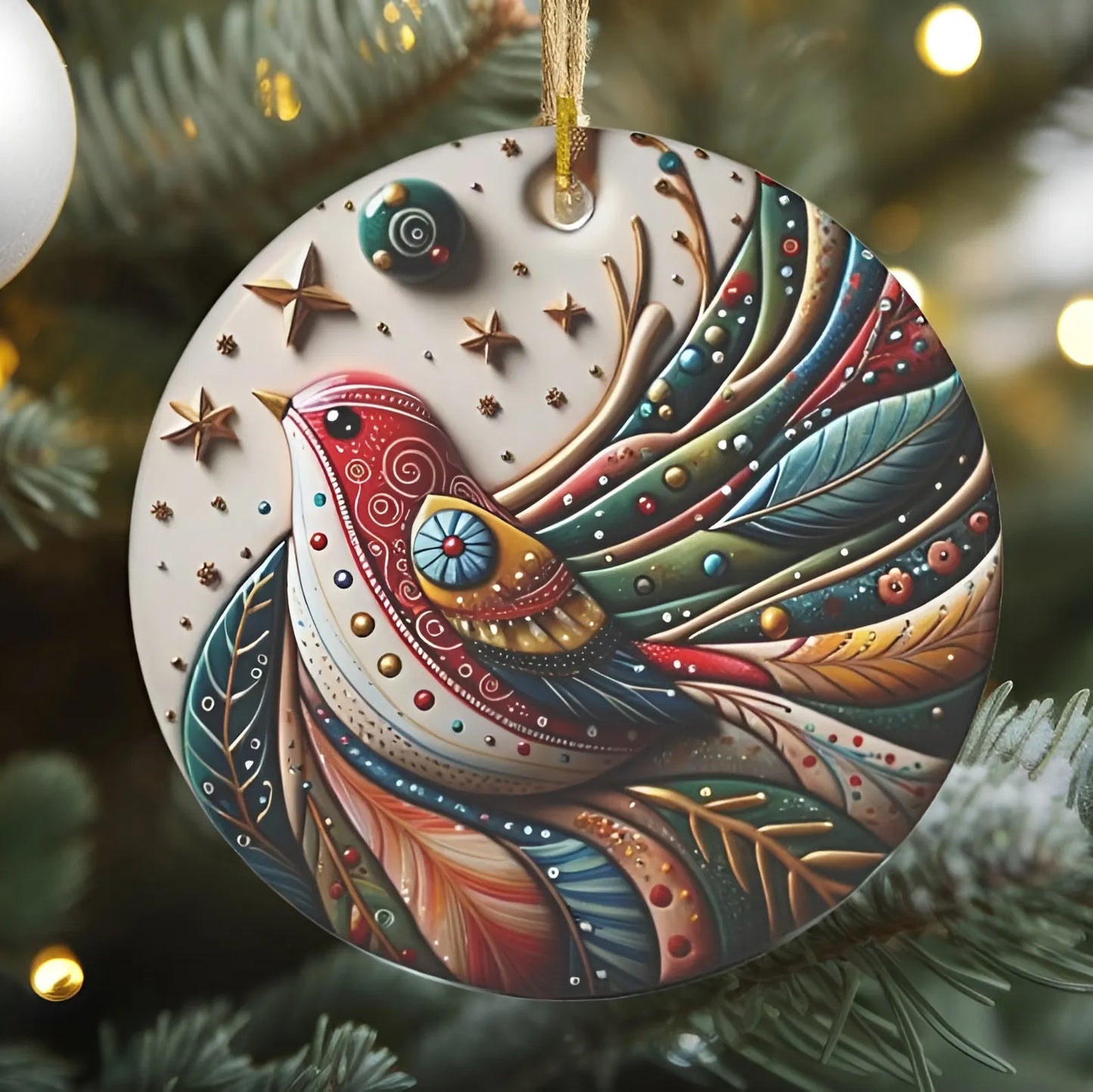 🎅CHRISTMAS SALE 50% OFF🎄Bird Of Many Colors Ceramic Christmas Ornament🐦