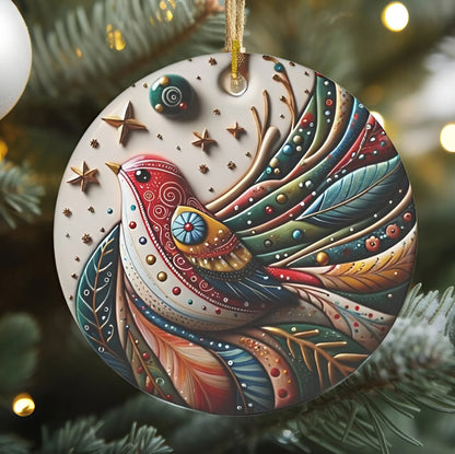 🎅CHRISTMAS SALE 50% OFF🎄Bird Of Many Colors Ceramic Christmas Ornament🐦