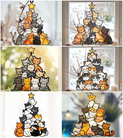 🔥🔥LAST DAY BIG SALE--Acrylic Cat Tree Suncatcher Ornament