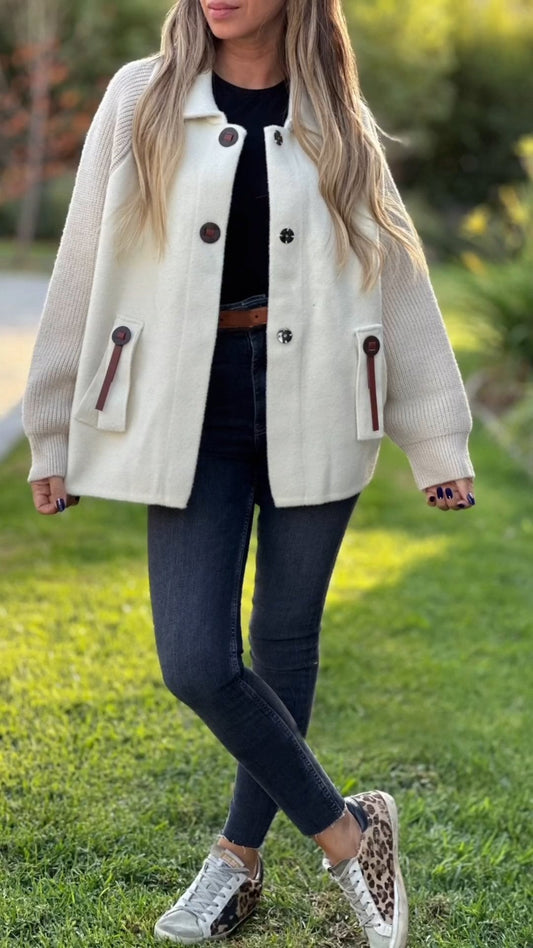 Long Sleeve Patchwork Jacket