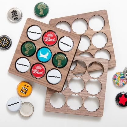 Wooden Beer Cap Collector Coaster
