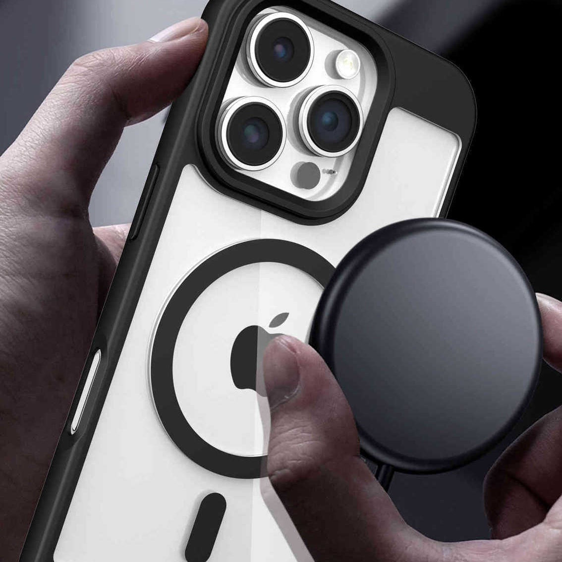 MagSafe-Compatible Clear Magnetic Case with High-Definition Transparent Back