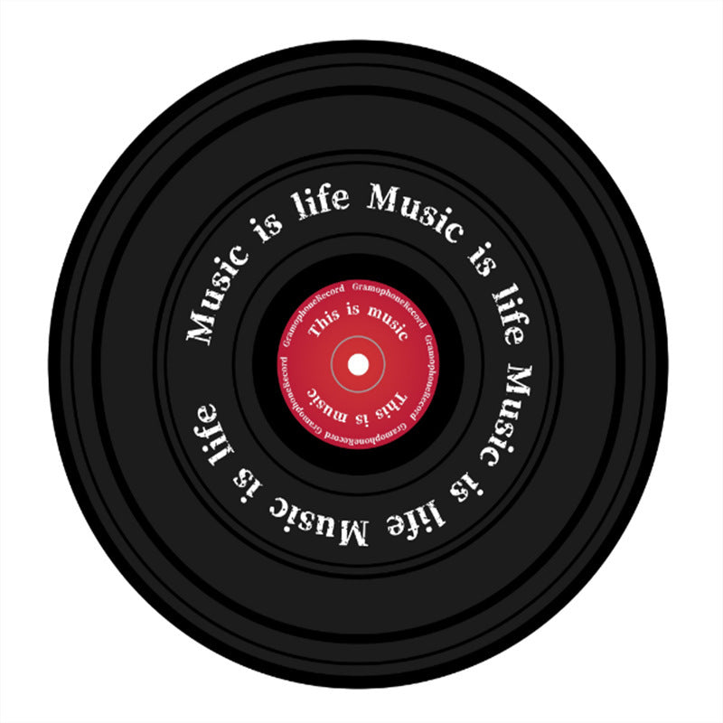 Round Vinyl Record Rug
