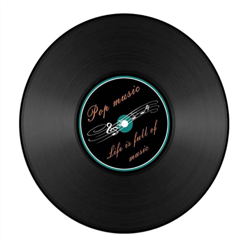 Round Vinyl Record Rug