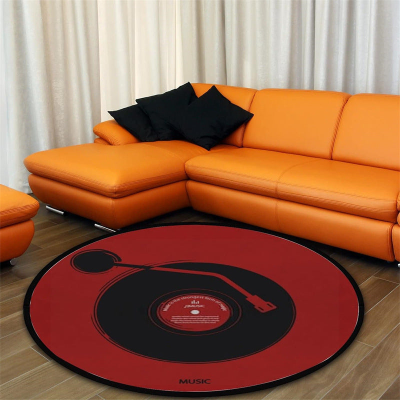 Round Vinyl Record Rug