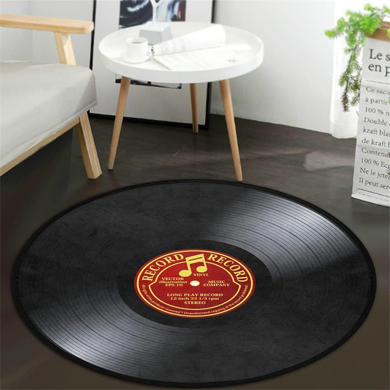 Round Vinyl Record Rug