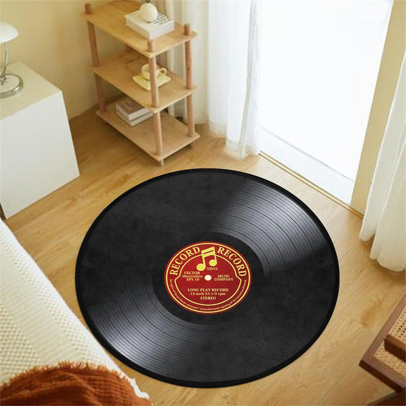 Round Vinyl Record Rug