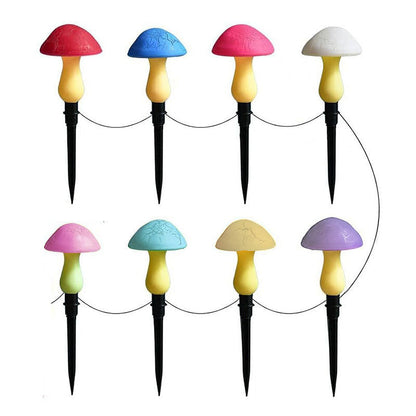Solar-Powered Mushroom Garden Lights