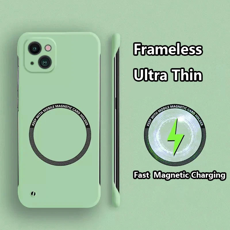 📱✨Frameless Matte Ultra Thin Magnetic Case for iPhone