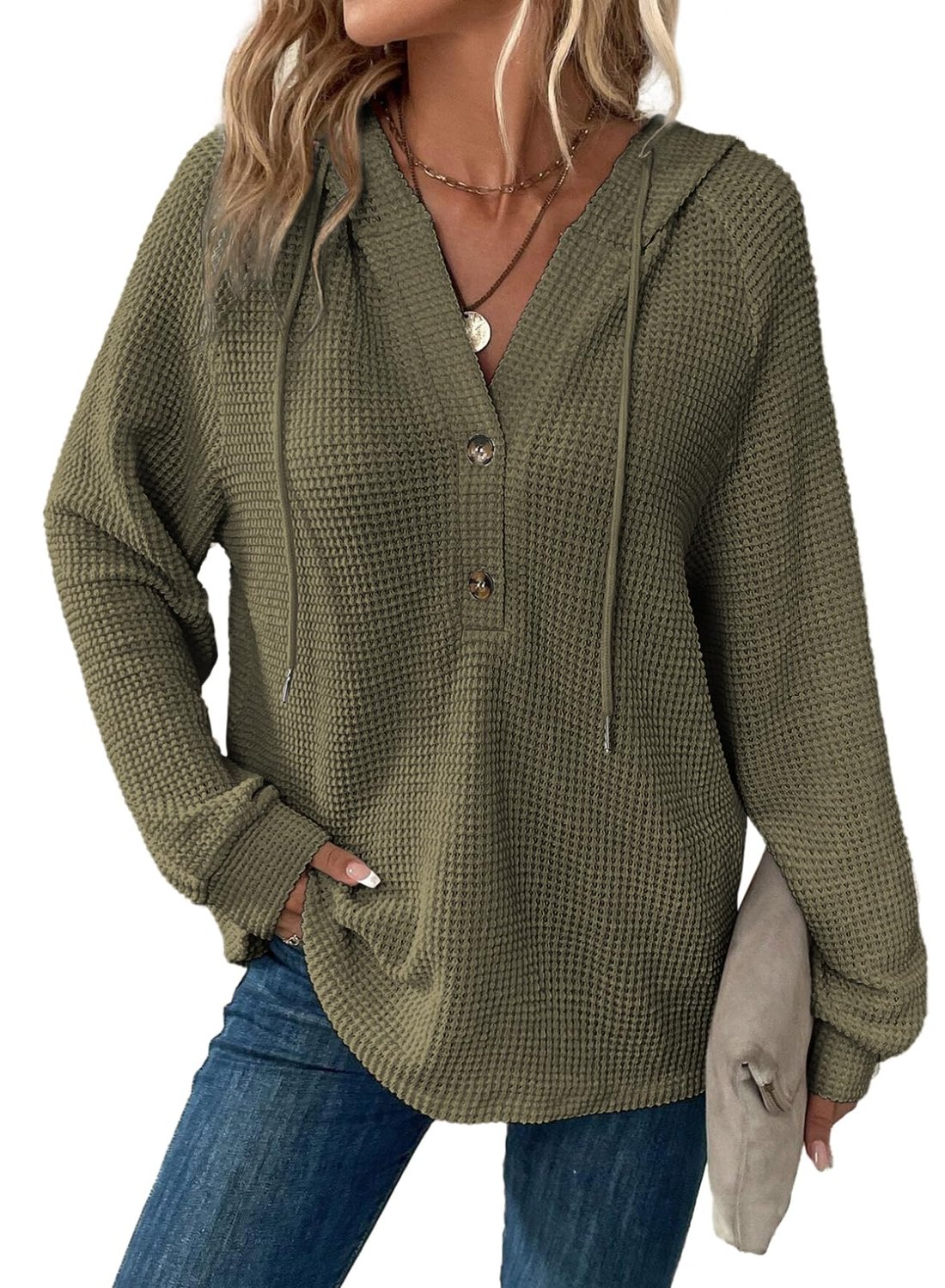 🎁Last Day 60% OFF-Women's Knitted Long Sleeve Casual Sweatshirt