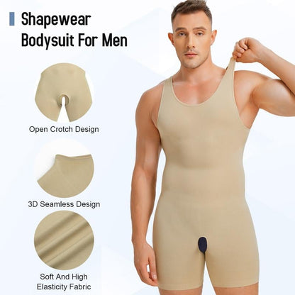 Men's Solid Scoop Neck Shapewear🏋️‍♂️