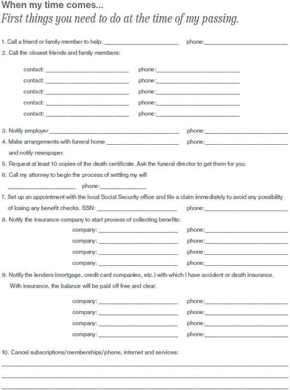 Putting Things In Order Organiser