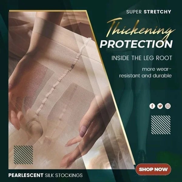 🔥Pearlescent Silk Stockings Sexy Nylon Pantyhose-- For All Women Of All Sizes