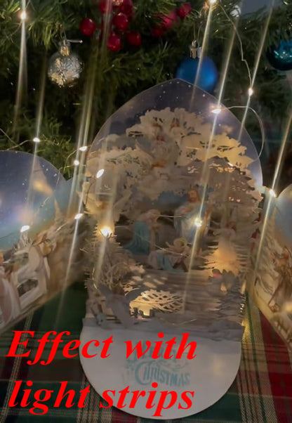 🎄🎅Early Christmas Promotion - 49% OFF🎄Handcrafted 3D Nativity Scene Christmas Scene Greeting Card