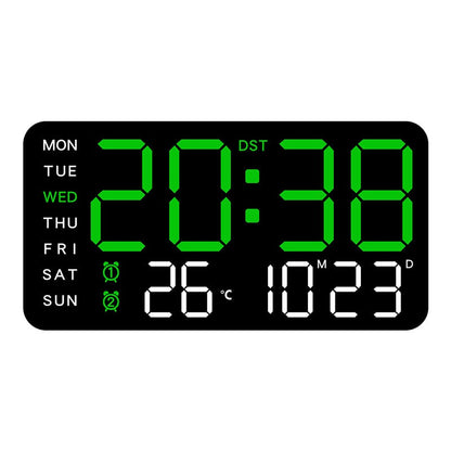 8.67''/16" Digital Wall Clock with RGB Color Changing Remote Control