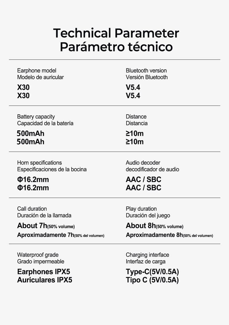 X30 AI Translation Wireless Earbuds