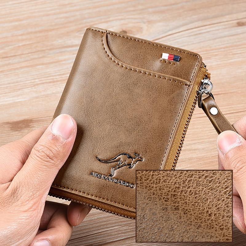 Men Wallet Zipper Purse ( RFID PROTECTED )