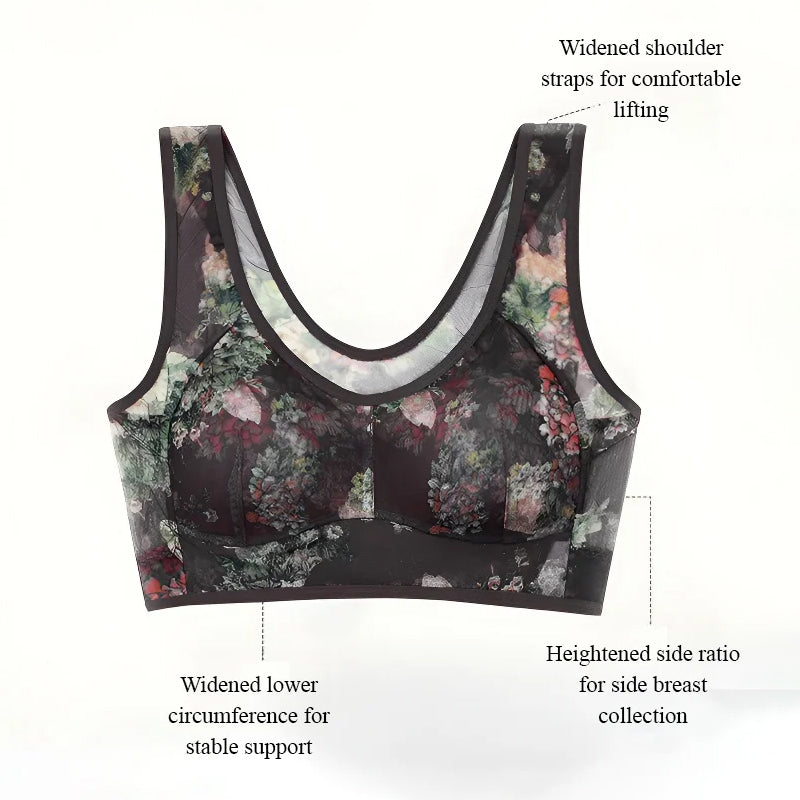 Pointed buttonless comfortable bra