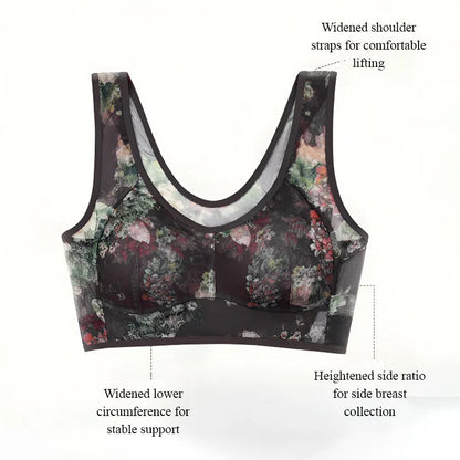 Pointed buttonless comfortable bra