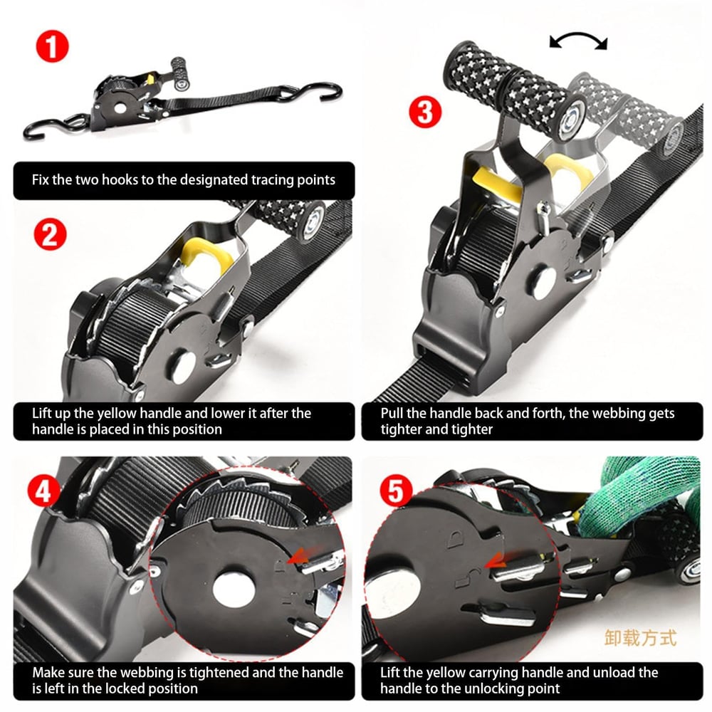 🎄Christmas Sales 49% OFF-Retractable Ratchet Straps