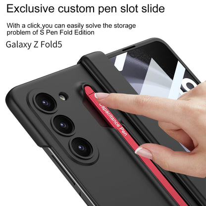 Magnetic Hinge Anti-fall Protective Phone Case With Pen Tray Shell and Film For Galaxy Z Fold5 Fold6