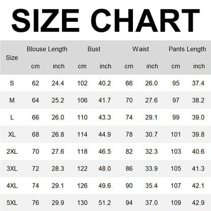 💥Women's Loose Fit Blouse & Floral Printed Wide-Leg Pants Set