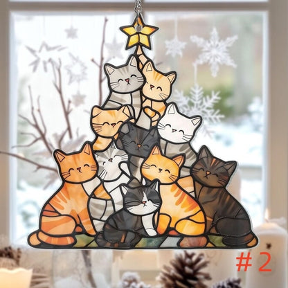 🔥🔥LAST DAY BIG SALE--Acrylic Cat Tree Suncatcher Ornament