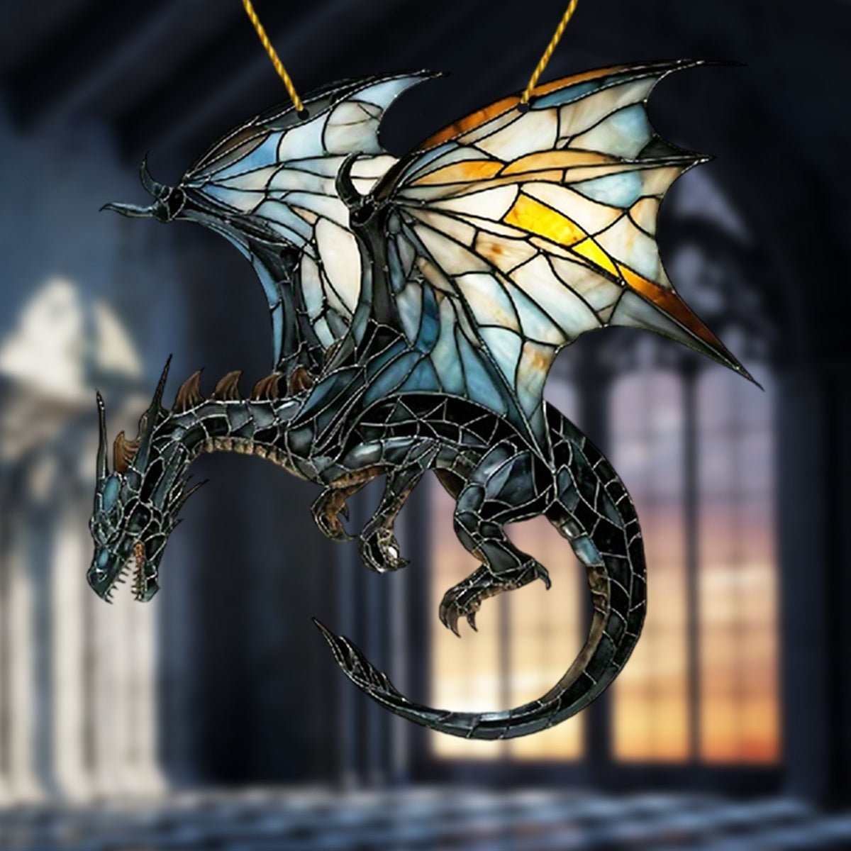 🔥Gothic Dragon Personalized Window Hanging Suncatcher