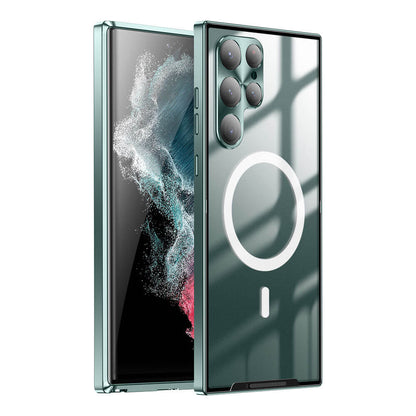 Magnetic Magsafe Metal Case for Galaxy S24 S23 S22 S21 Ultra Plus Note20 Ultra