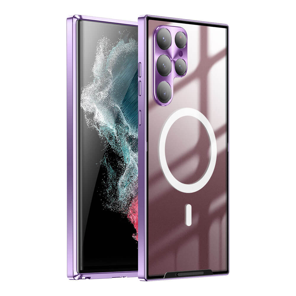 Magnetic Magsafe Metal Case for Galaxy S24 S23 S22 S21 Ultra Plus Note20 Ultra