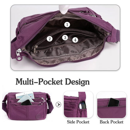Multi-Pocket Large Capacity Waterproof Casual Crossbody Bag Shoulder Bag