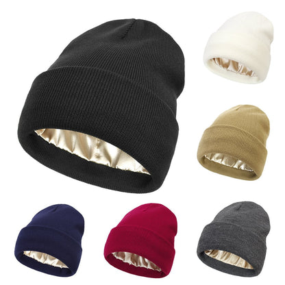 🎊Cyber Monday Deal!🎉Satin Lined Knit Beanie Hat