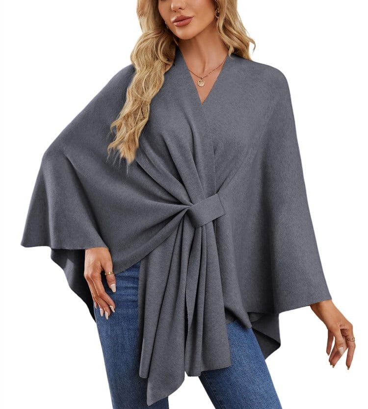 💥Last Day Promotion 49% OFF💥💕Elegant Shawl Wraps Soft Open Front Poncho Sweater💃💃