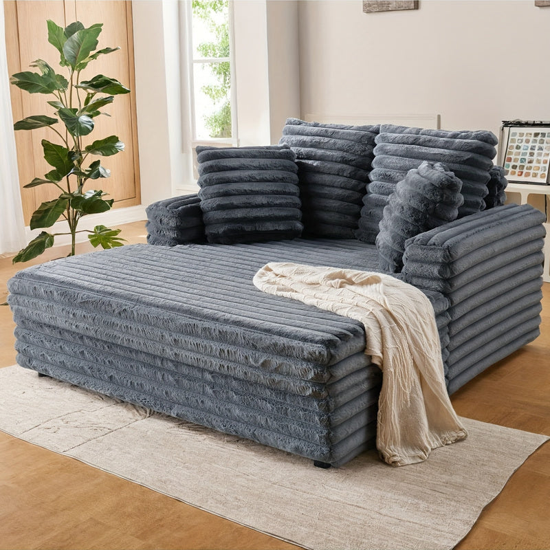 Plush Sleeper Chaise Lounge
