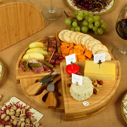 🧀LAST DAY 70% OFF - Bamboo Swivel Charcuterie Board🔥