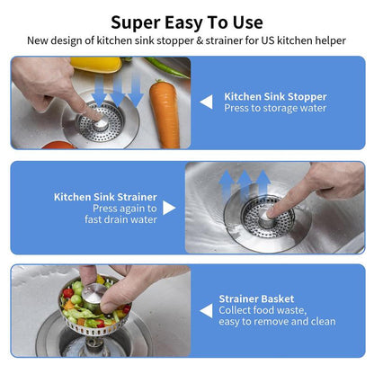 🔥 Last Day 49% OFF 🔥3 in 1 Kitchen Sink Drain Strainer Kitchen Gadgets