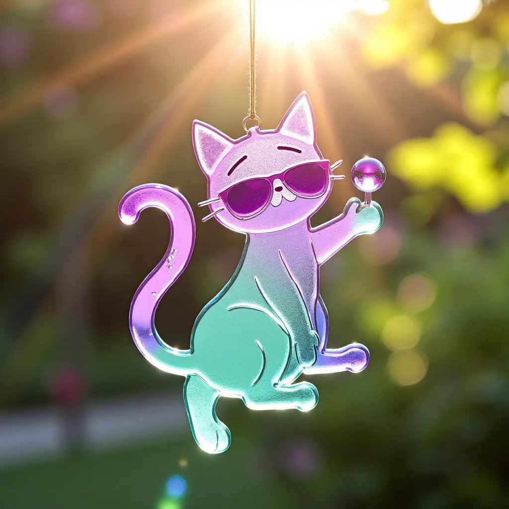 😺Limited Edition Hot Sale 49% Off-Colorful Cat Sun Catcher