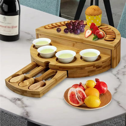 🧀LAST DAY 70% OFF - Bamboo Swivel Charcuterie Board🔥