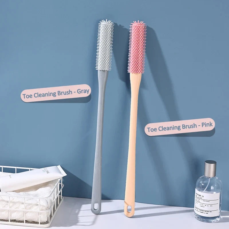 🔥(2PCS/ SET) Long Handled Silicone Toe Crevice Cleaning Brush & Exfoliating Brush