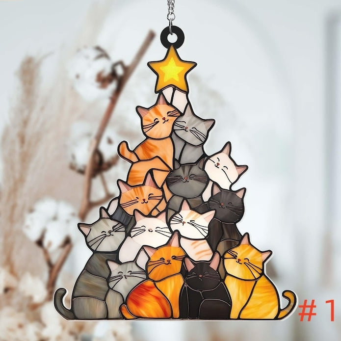 🔥🔥LAST DAY BIG SALE--Acrylic Cat Tree Suncatcher Ornament
