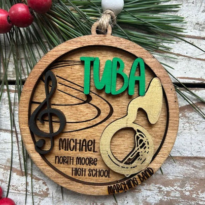 🎼Personalized Band Christmas Tree Ornament