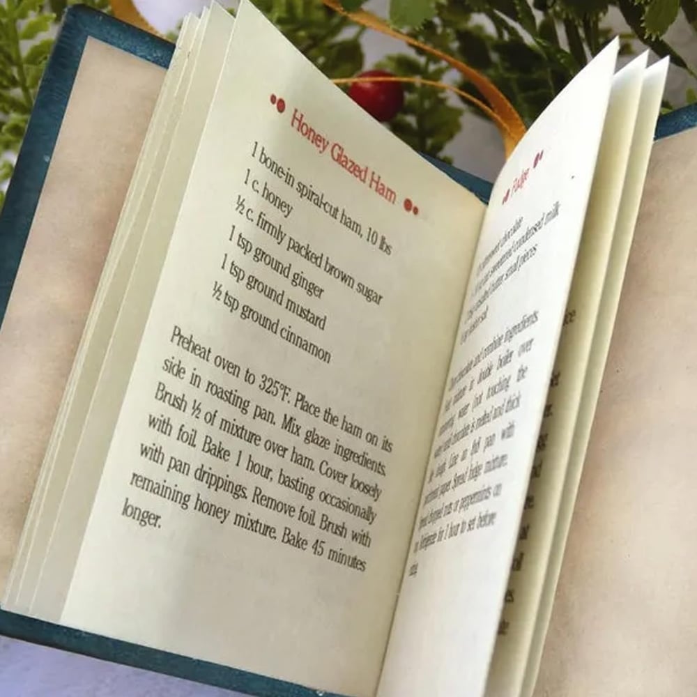 Miniature Cook Book Christmas Decorations