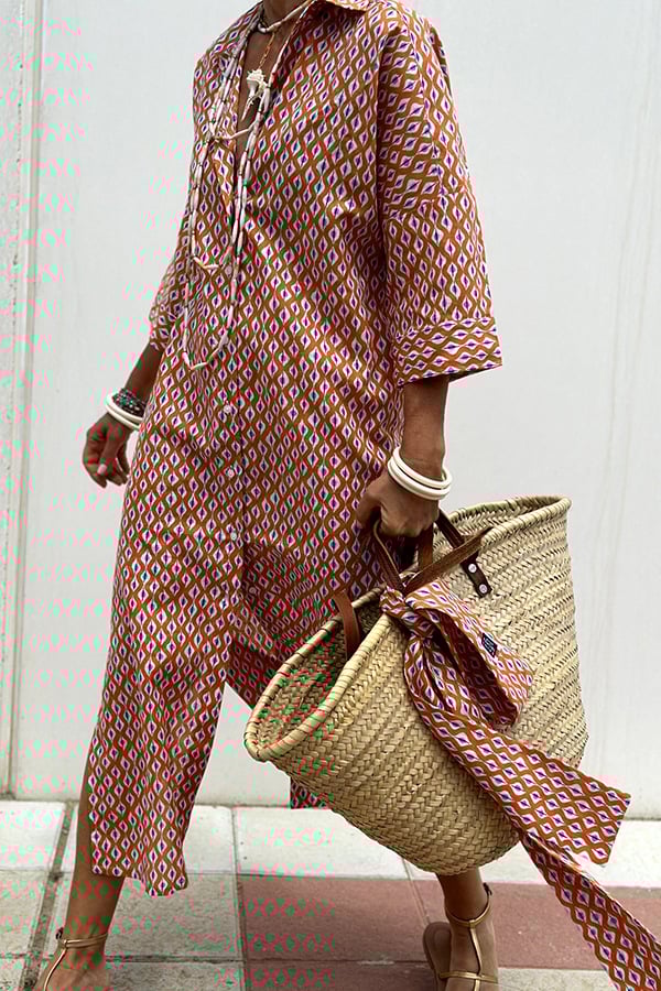 🔥2025 HOT SALE 49% OFF🔥-Classic Striped Lace-Up Shirt Dress