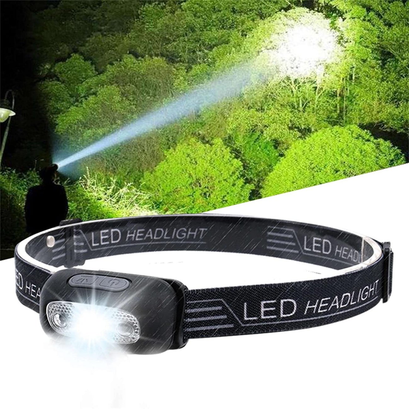 Super Bright Light Sensor Mini Led Headlamp