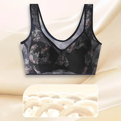 Pointed buttonless comfortable bra