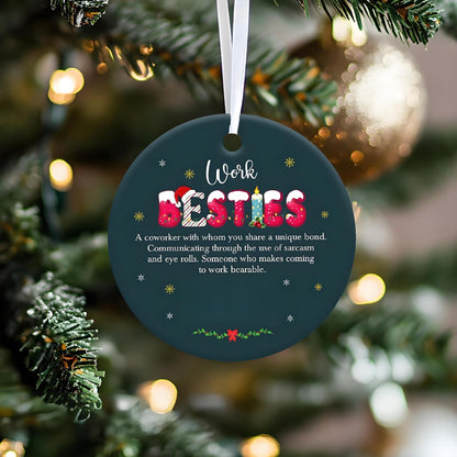🎅Christmas Ornament for Coworker & Best Friend-Emotional Support💕