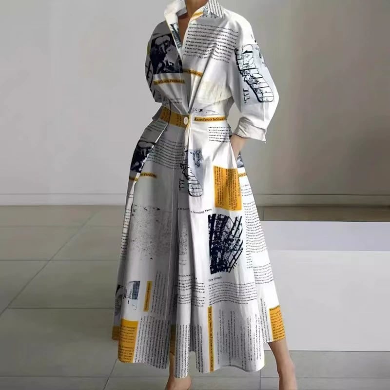 👗Limited 70%OFF💕What should I wear tomorrow?💕Women's Plain Lapel Shirt Wrap Dress